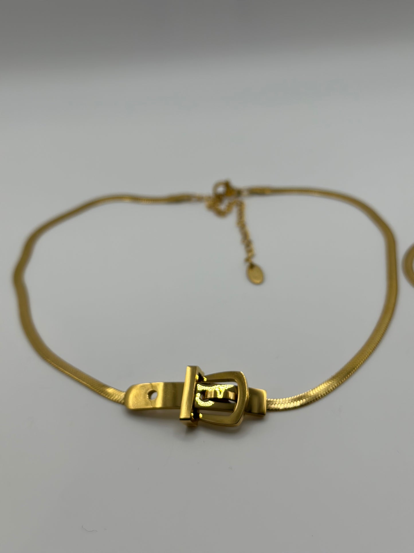 #50 Bältesspänne halsband & armband Guld